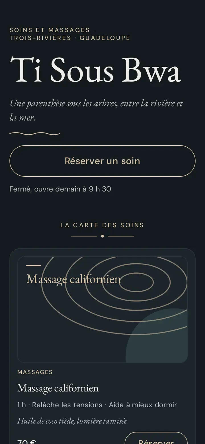Dlo Dous, déclinaison Nuit de bain, sur téléphone