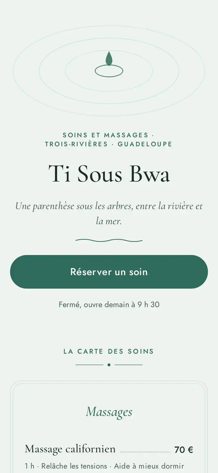Une boutique imaginée, habillée par le thème Dlo Dous.
