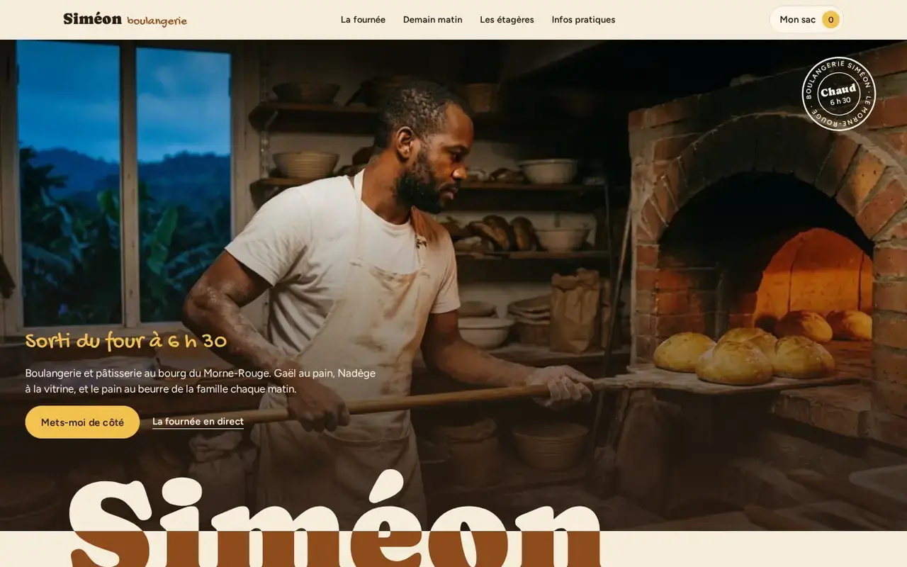 Thème Farin sur ordinateur, avec un commerce imaginé.