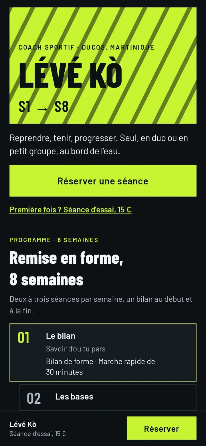 Fòs, déclinaison Nuit, sur téléphone