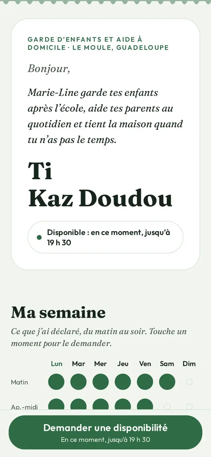 Lakay, déclinaison Jardin, sur téléphone