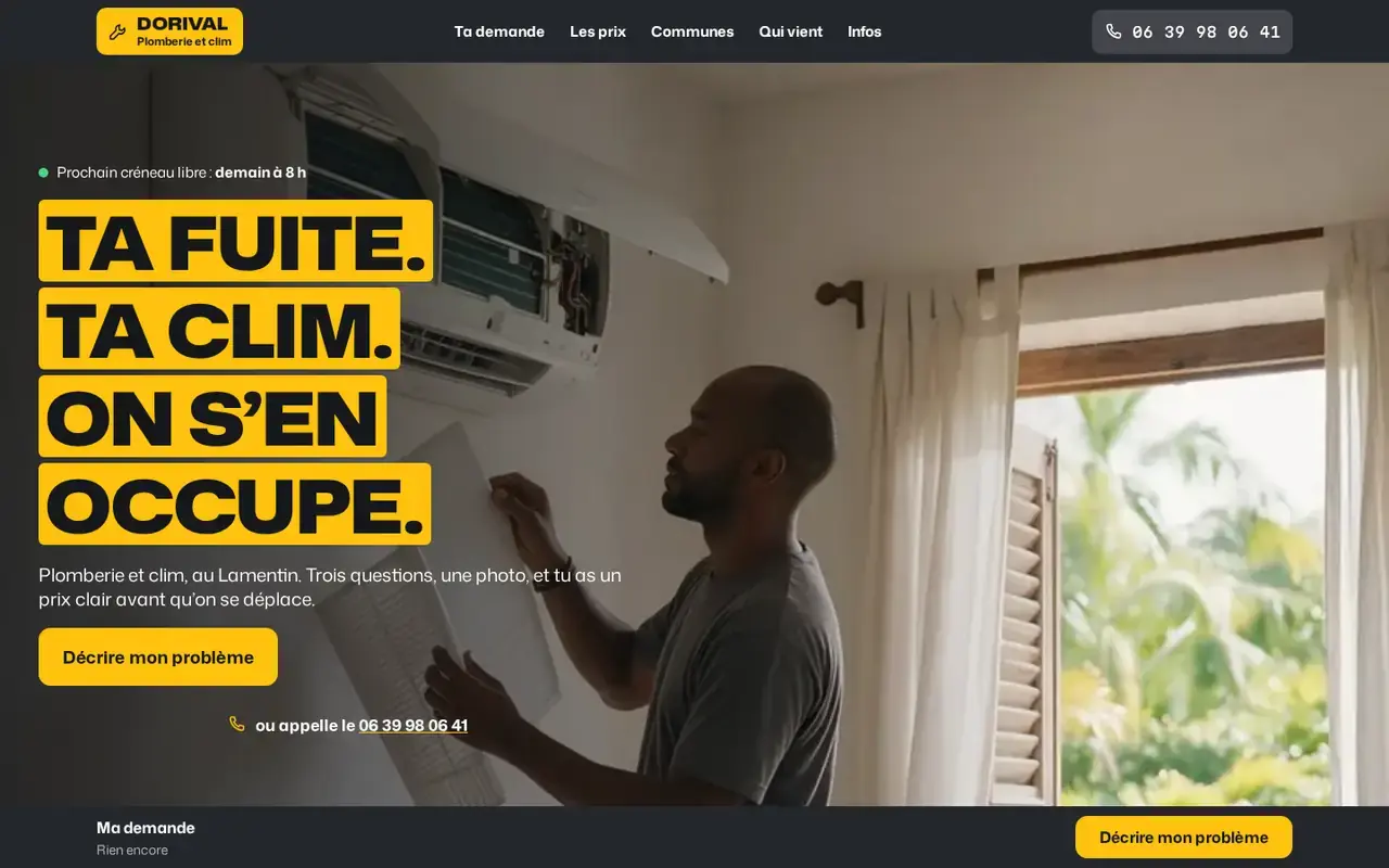 Thème Sèvis sur ordinateur, avec un commerce imaginé.
