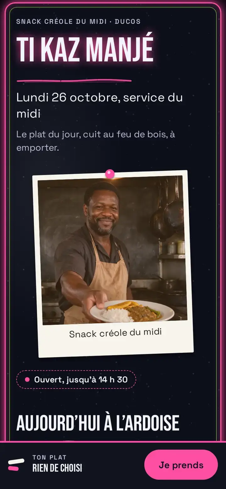 Ardoise, déclinaison Néon, sur téléphone
