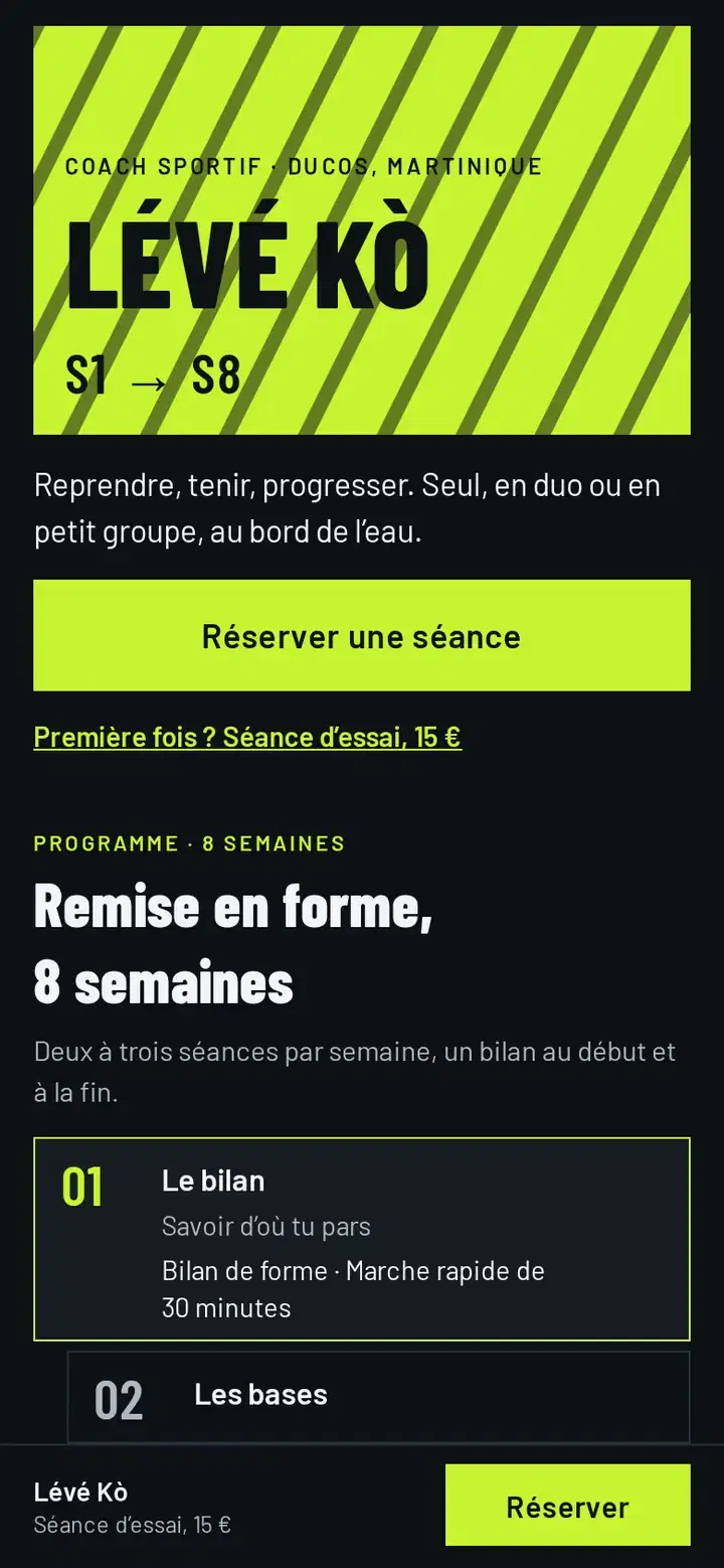Fòs, déclinaison Nuit, sur téléphone