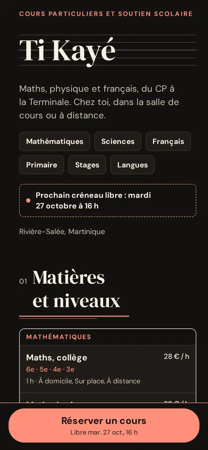 Kaye, déclinaison Solfège, sur téléphone