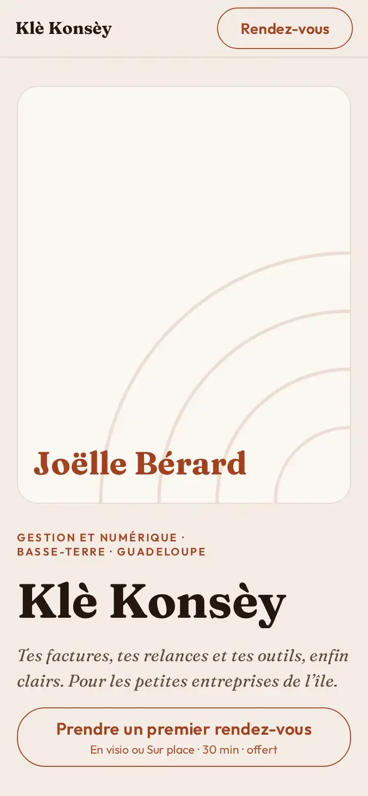 Konsèy, déclinaison Terre, sur téléphone