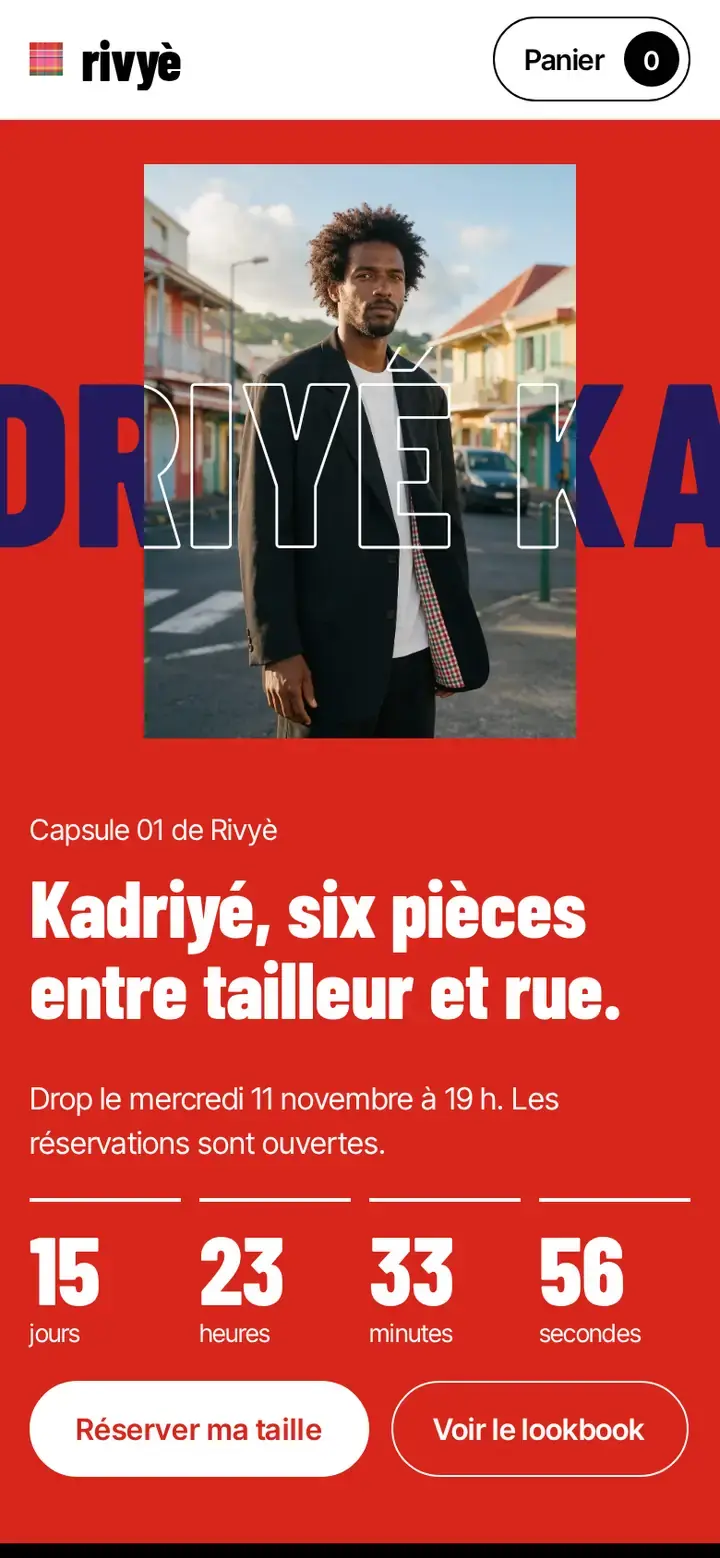 Thème Madras sur téléphone : Rivyè, une marque imaginée, et le compte à rebours de sa capsule.