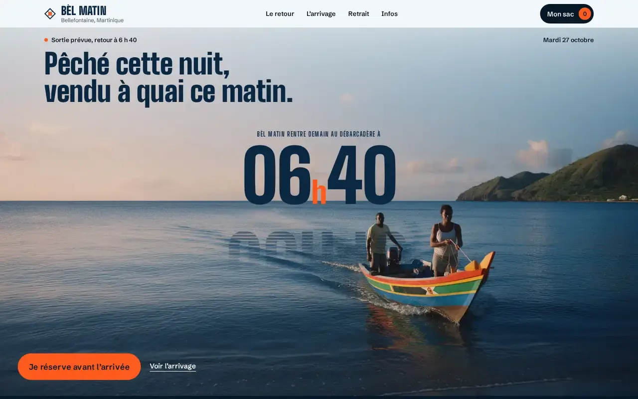La vitrine d’exemple du thème Senn, sur ordinateur